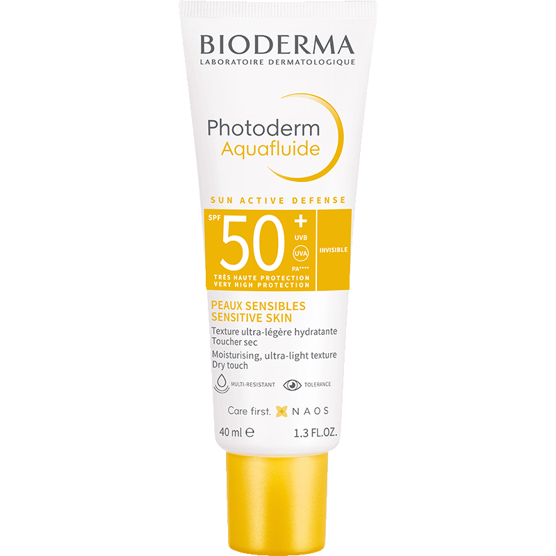 Bioderma Photoderm Aquafluide SPF 50 sunscreen tube, 40 ml, light hydrating gel-cream