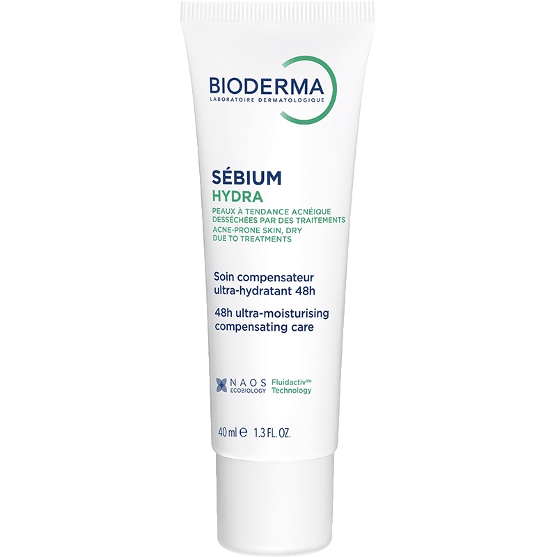 Bioderma Sebium Hydra 40ml moisturizing care tube, white with green logo