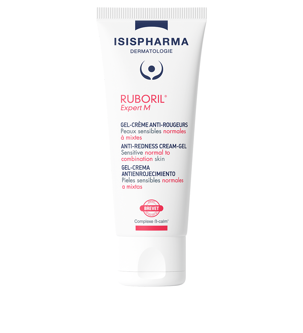 ISISPHARMA Ruboril Expert M cream-gel tube, white with blue/pink label, 40 ml