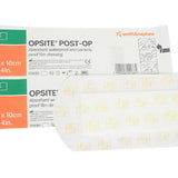 White Opsite post-op dressing, 20 x 10 cm, absorbent waterproof backing