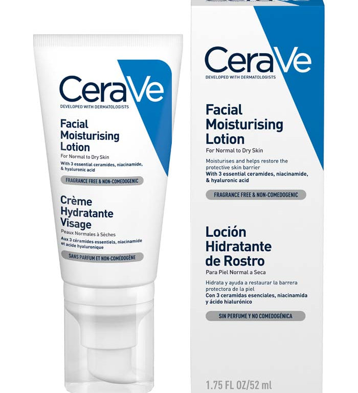 CeraVe Facial Moisturising Lotion PM 52 mL cream tube and box