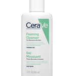 CeraVe Foaming Cleanser bottle, 88 ml, gel mousse cleanser for normal to oily skin