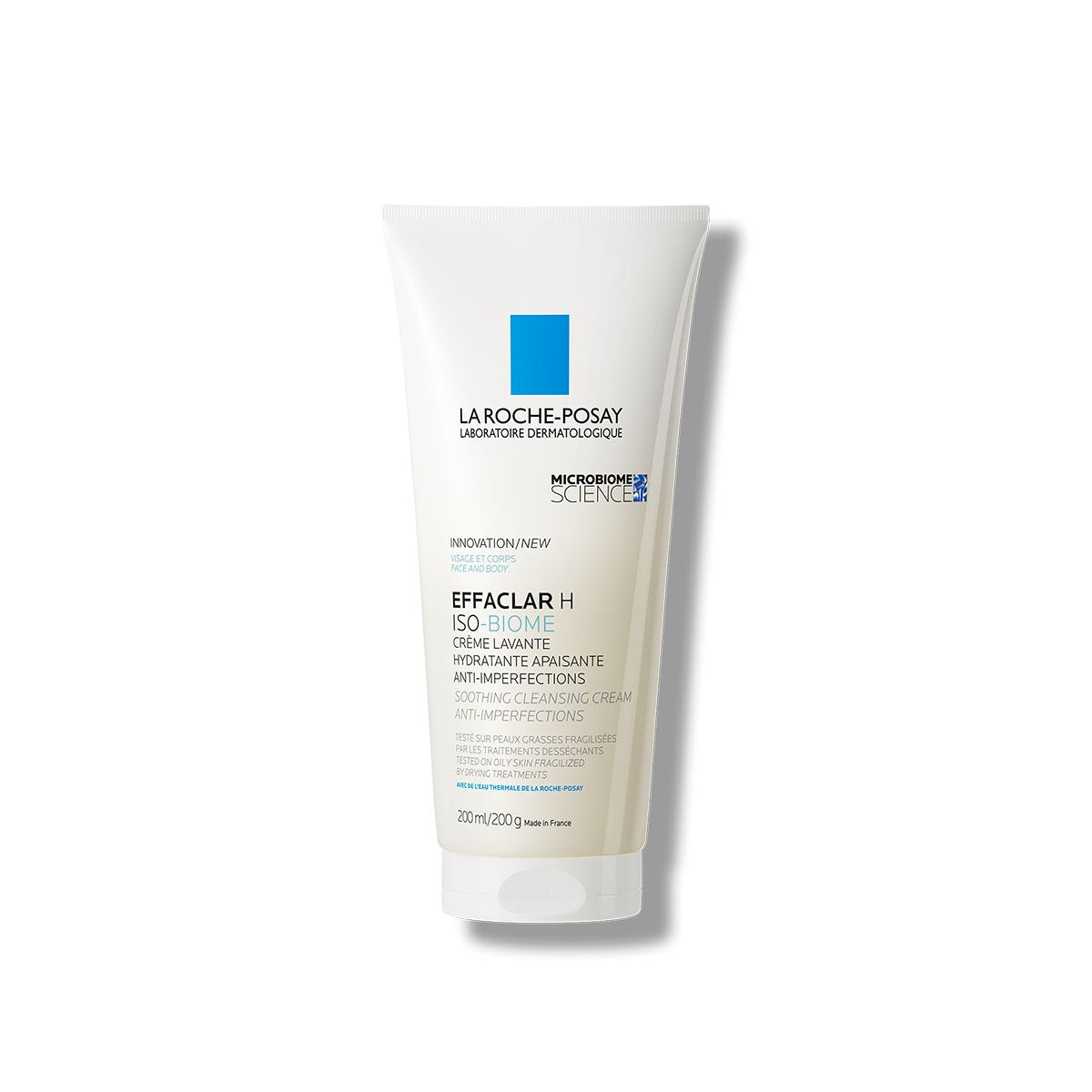 La Roche-Posay Effaclar H Isobiome cleanser cream tube, 200 mL