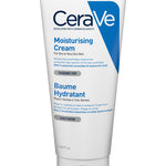 CeraVe moisturizing cream tube with blue label, fragrance-free; 177 mL