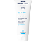 ISIPHARMA Neotone body tube, white squeeze lotion container with blue label, 100 ml