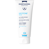 ISIPHARMA Neotone body tube, white squeeze lotion container with blue label, 100 ml