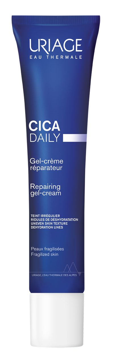 Uriage Cica Daily repairing gel-cream in blue squeeze tube, 40 ml
