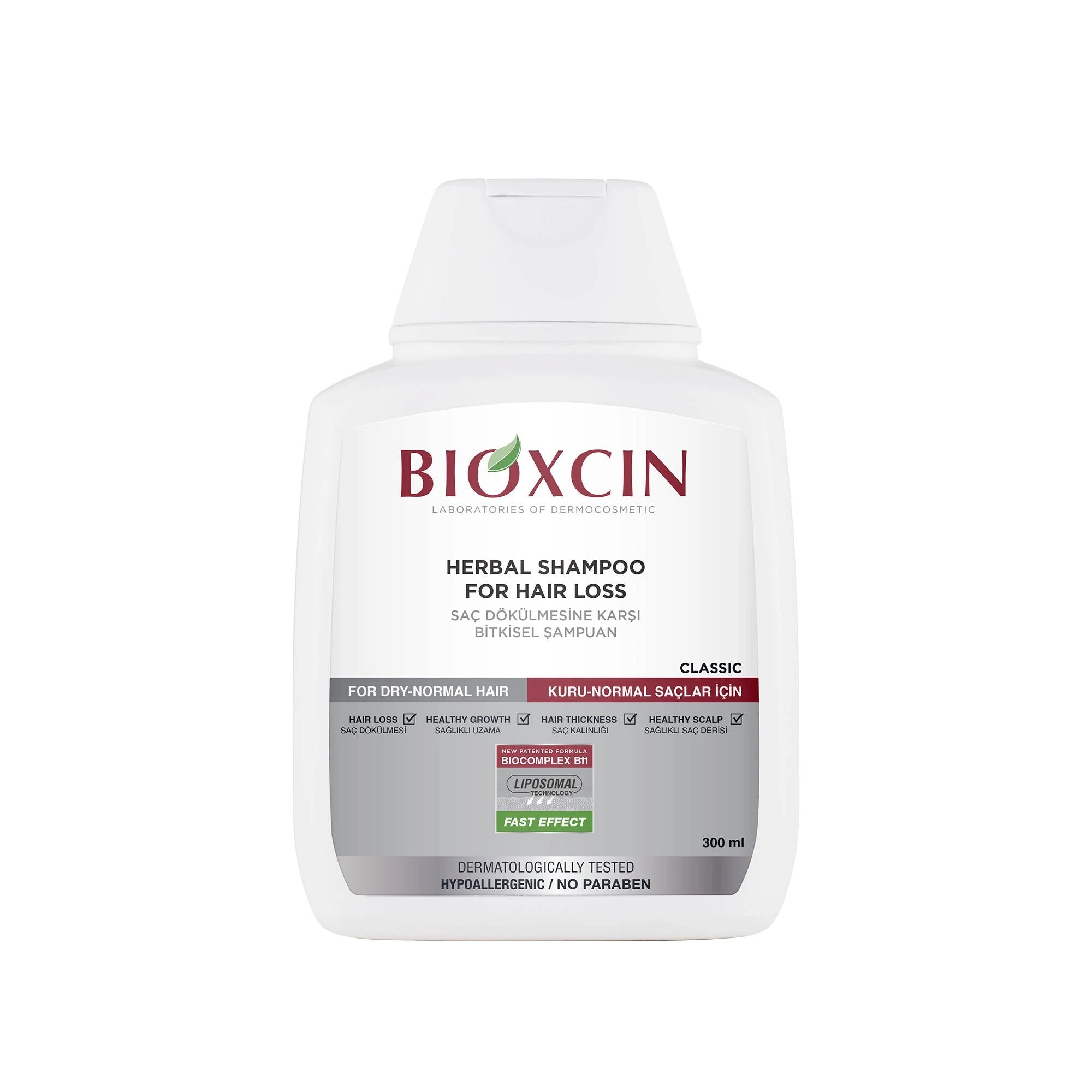 Hair loss herbal shampoo bottle with pump cap, 300 ml