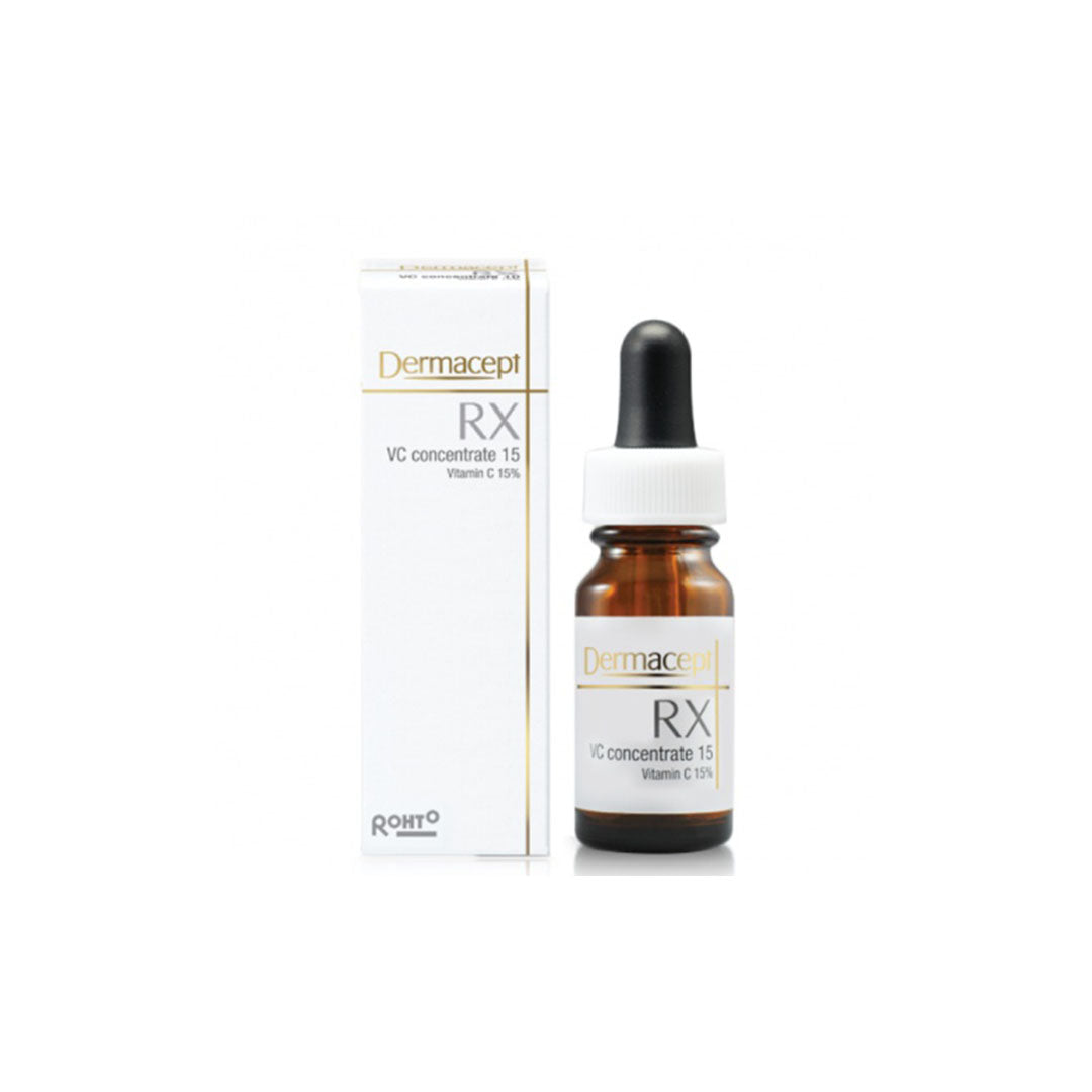Dermacept DRX VC concentrate 15% serum in amber dropper bottle with white box