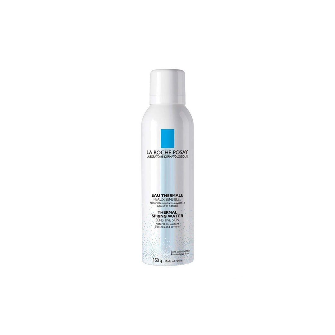 LA ROCHE-POSAY thermal spring water spray bottle, white with blue label